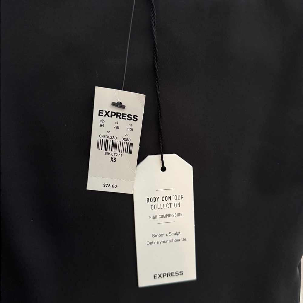 Express Black Body Contour Dress